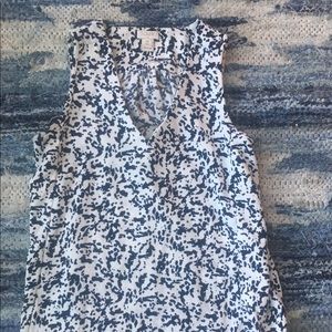 J. Crew patterned sleeveless blouse